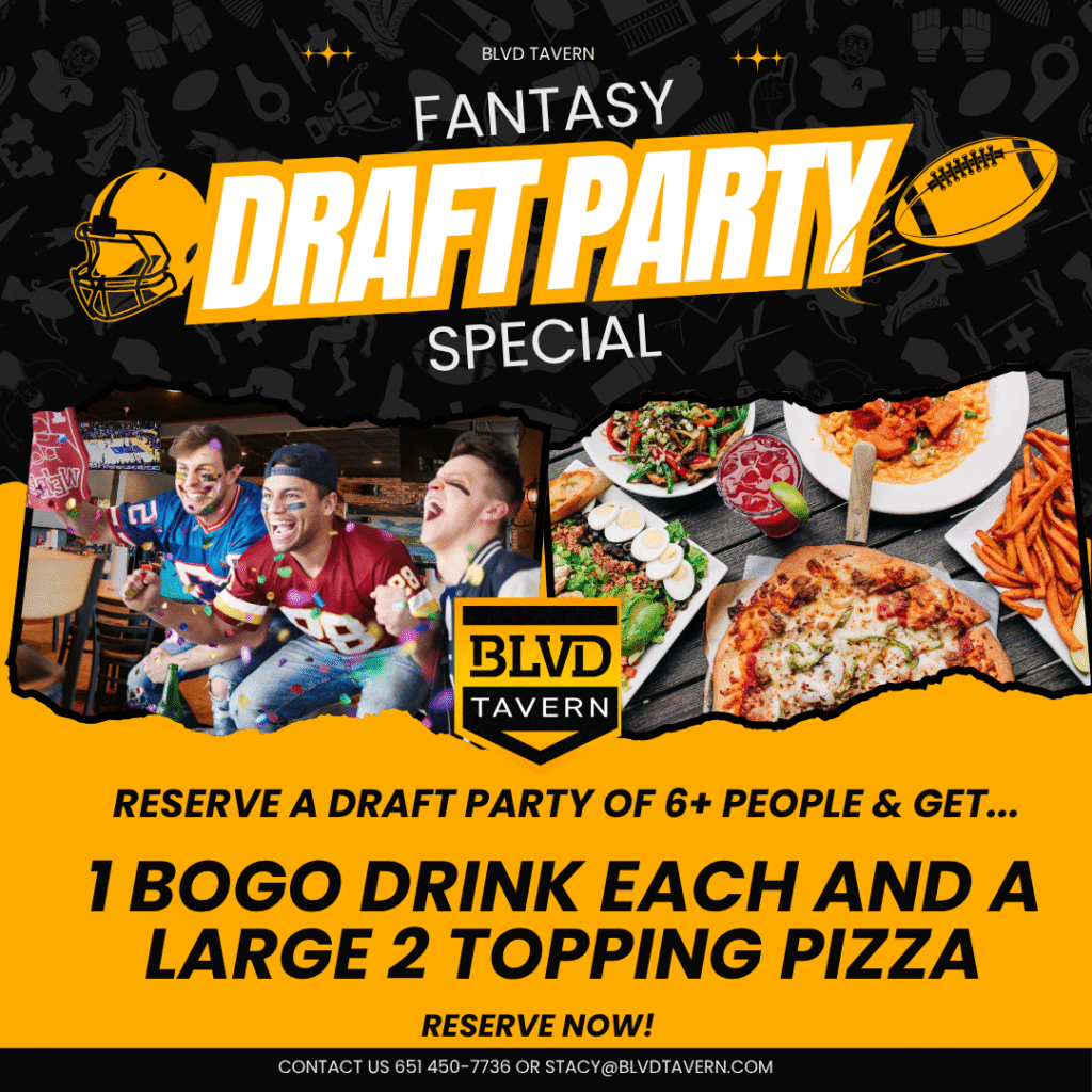 BLVD Tavern Fantasy Draft Parties